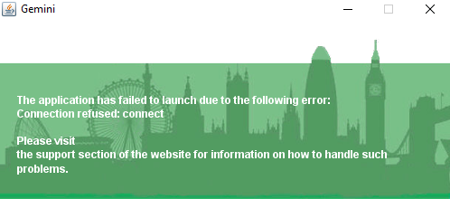 Update Error - appearance may differ depending on deployment
